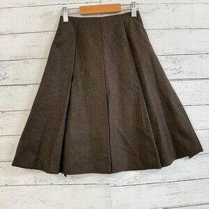 Waush Flared Skirt Brown Elegant